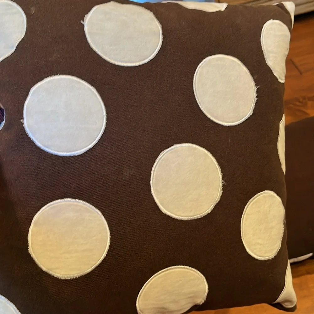Brown/White Polka Dot Down Accent Pillow COVERS ONLY Set of 2 from Nordstrom